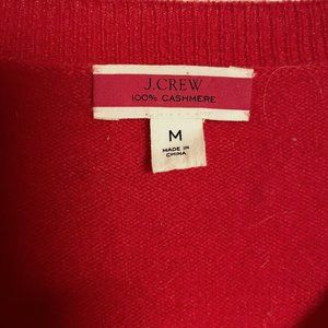 J Crew Red Cashmere Sweater Size M